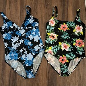 Vintage Islander Floral One-Piece Swimsuits